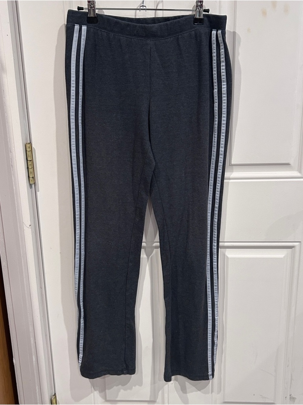 Women's Dark Gray Track Joggers with White Side Stripes